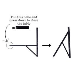 Folding Table Brackets with Collapsible Hinges (2ft) – Heavy Duty