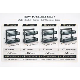 Kitchen Glass 3 Shelf Pullout Basket 24 Inch