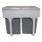 Kitchen Sliding Pull-Out Waste Bin Grey PVC – 250×452×365 mm