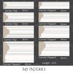 PVC Wall Moulding Strip 8ft – Charcoal, Paintable & Easy to Install