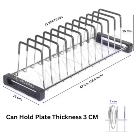 Tandem Basket Cup & Saucers, Plate ,Thali Rack with PVC cover 