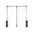 wardrobe Lifter Soft close Hanger Lifter Pull Down for Hanging Clothes, Mocha Finish