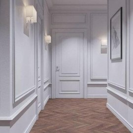 PVC Wall Moulding Strip 8ft – Charcoal, Paintable & Easy to Install