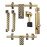 Brass Finish Door Accessories Kit (Antique Finish, 6-Pieces)