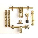 Brass Finish Door Kit DK-587 – Antique Finish, Premium 6-Piece Set