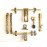 Brass Finish Door Kit DK-587 – Antique Finish, Premium 6-Piece Set
