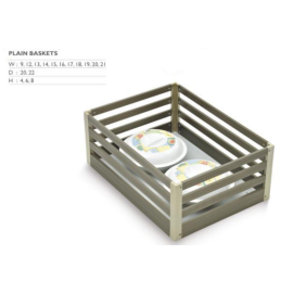 Aluminum Kitchen Basket Plain  4 inches
