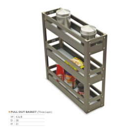 Aluminium modular Kitchen Three shelf Pullout  21 ..