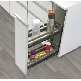 SS kitchen Basket Double pull out  17 inches