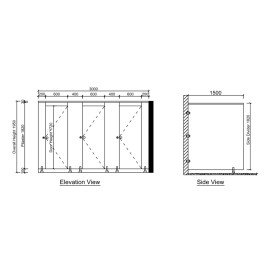 Modular Toilet Partition with 12mm HPL Sheet & SS304 Hardware